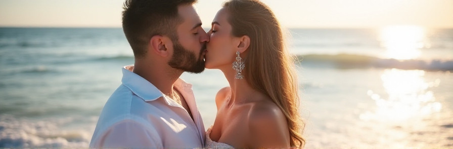 Couple heureux sur un site de rencontre